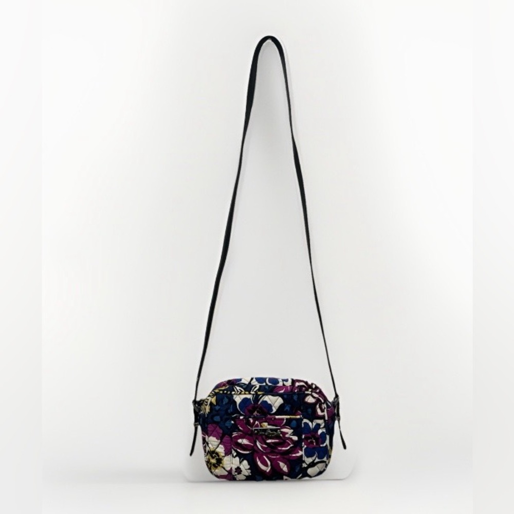 Vera Bradley Zipper Hipster Crossbody Bag African Violet Pattern
